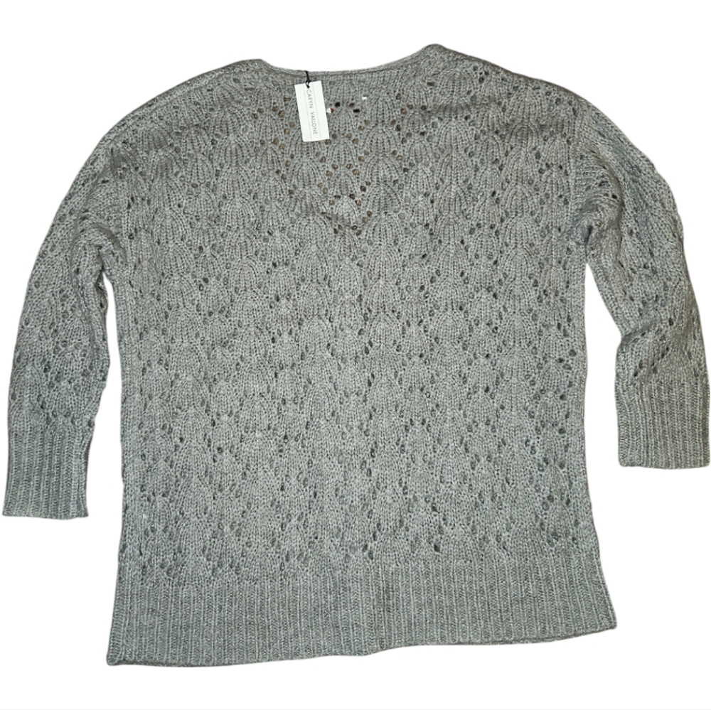 Caryn Vallone Cardigan Grey Small - Picture 2 of 5